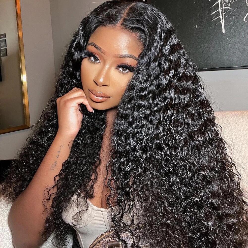Stema 4X4/5x5/6x6/7x7 HD Lace Closure Water Wave Wig Constructed By Bundles With Closure